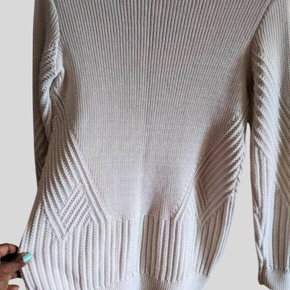 Athleta Pullover Sweater Women's Size XXS Dove White V-Neck Knit Minimalist Cozy - Picture 11 of 11